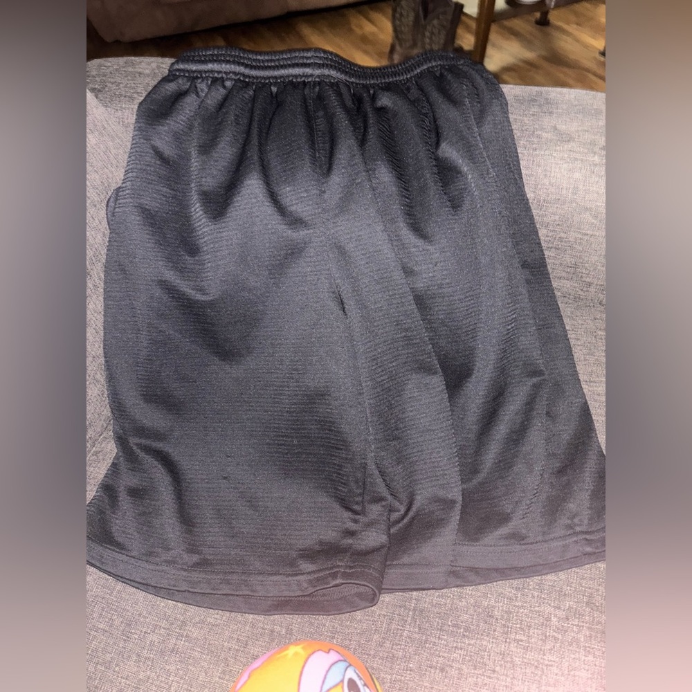 Just regular black shorts